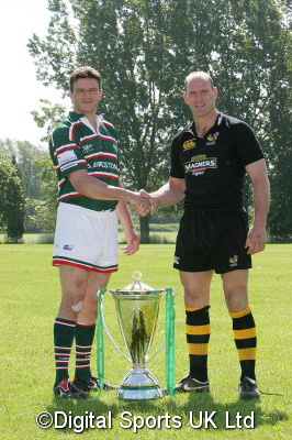 Heineken Cup Captains Photocall. Lawrence Dallaglio and Martin Corry. Bletchley RUFC. 18-05-2007