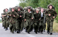 Saracens at Bassingbourn Army Camp. Tuesday 14-8-07 Evening Army Activities