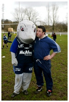 Sale Sharks Premier rugby camp at Wilmslow. 12-04-2006. Pics with Mascot